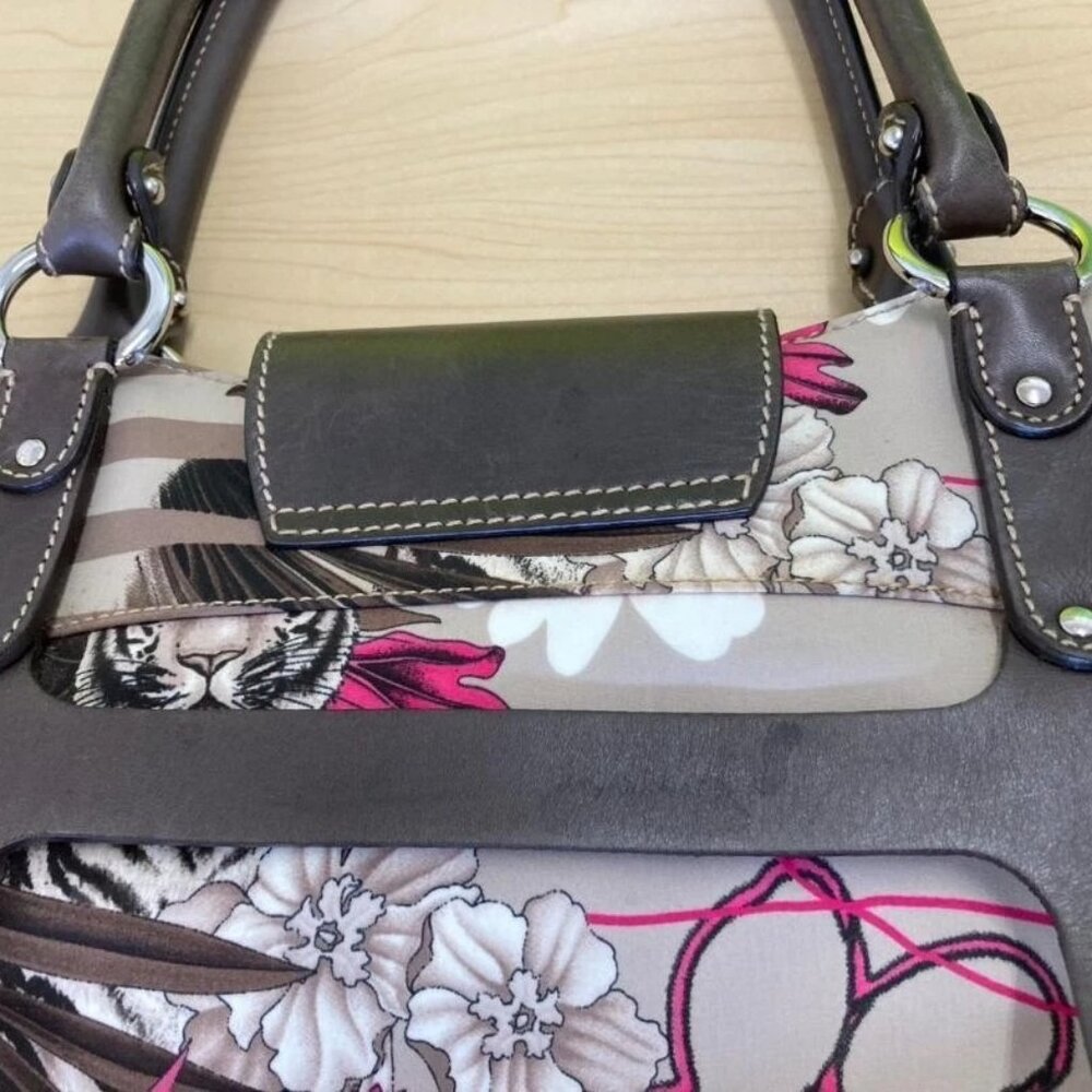 Salvatore Ferragamo Hand Bag Tote Purse Gancini Multicolor Authentic from JAPAN - Picture 8 of 16